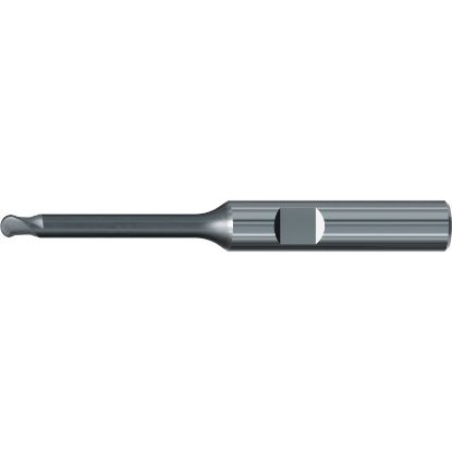 Picture of EMUGE 2601E.250620 DIA 2.50MM SH 0.2362 LOC 0.7874 OAL 2.086 End Mill Ball Nose Carbide Diamond Single End Ball Nose Dental Mills