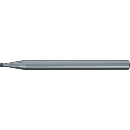 Picture of EMUGE 2638.04005 DIA 0.40MM SH 0.1575 LOC 0.0118 OAL 1.968 End Mill Torus Standard Helix CBN Uncoated Single End Corner Radius 0.0020 0.05MM Micro