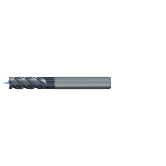 Picture of EMUGE 2652AZ.016020 DIA 16MM SH 0.6299 LOC 1.2598 OAL 4.2520 End Mill Standard Flute Variable Helix Carbide TiAlN Single End Corner Radius 0.0787 2.00MM TiNox-Cut