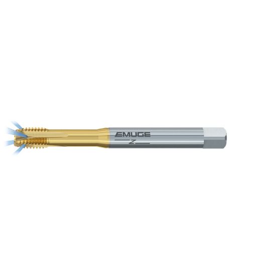 Picture of EMUGE B3258F01.0060 Tap Plug M6-1.00MM 6H Metric DIN/DIN Coolant HSSE-Powder Metal TiN