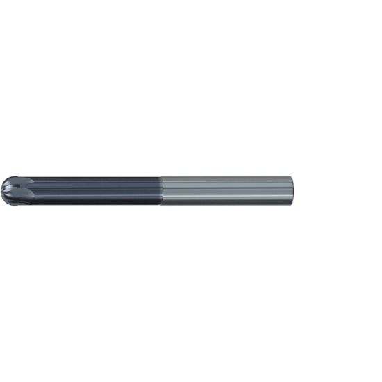 Picture of EMUGE 2837A.016 DIA 16MM SH 0.6299 LOC 0.3150 OAL 4.7244 End Mill Standard Flute Standard Helix Carbide TiAlN Single End Ball Nose Hard-Cut