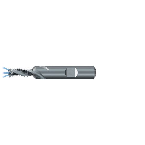 Picture of EMUGE GF442251.0100 Carbide Thread Mill M10 x 1.50MM 0.322 Cutter Diameter 1.007 LOC 3.346 OAL 3 Flute Carbide