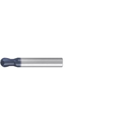 Picture of EMUGE 1877A.018 DIA 18MM SH 0.7087 LOC 0.9449 OAL 3.3071 End Mill Standard Flute Standard Helix Carbide TiAlN Single End Ball Nose Hard-Cut