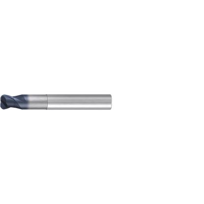 Picture of EMUGE 1986A.004 DIA 4MM SH 0.2362 LOC 0.1575 OAL 2.2441 End Mill Torus Standard Helix Carbide TiAlN Single End Corner Radius 0.0394 1.00MM TOP-Cut