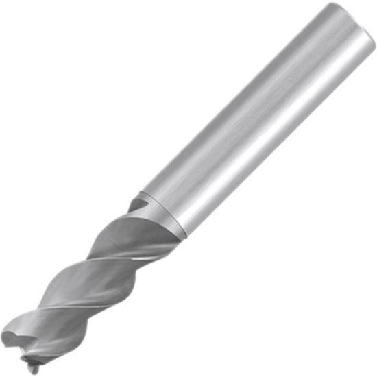 Picture of EMUGE 2546.01201 DIA 12MM SH 0.4724 LOC 1.0236 OAL 3.2677 End Mill Standard Flute Variable Helix Carbide Uncoated Single End Corner Radius 0.0394 1.00MM Alu-Cut