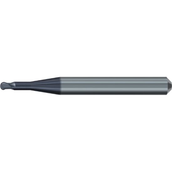 Picture of EMUGE 2625A.250610 DIA 2.50MM SH 0.2362 LOC 0.3937 OAL 2.244 End Mill Corner Radius Carbide TiAlN Single End Corner Radius 0.0492 1.25MM Dental Mills