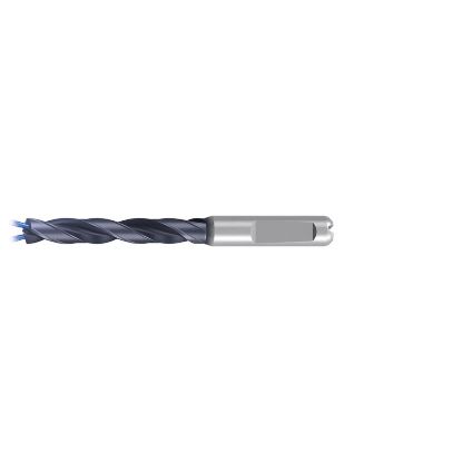 Picture of EMUGE TA513344.0820 Carbide Drill Coolant Thru Carbide 140° 0.322 Diameter 0.393 Shank 4.055 OAL 2.402 Flute 2 Flute TiAlN