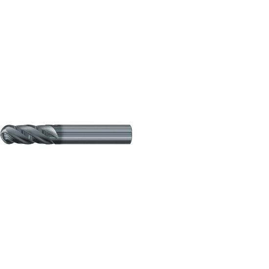 Picture of EMUGE 2974L.0625 DIA 5/8 SH 0.6250 LOC 0.1718 OAL 3.50 End Mill Standard Flute Variable Helix Carbide AlCrN Single End Ball Nose Top-CUT VAR