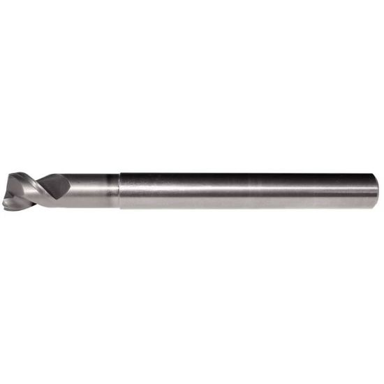 Picture of HANITA/WIDIA 5AN207012B DIA 1/4 SH 0.2500 LOC 0.3750 OAL 4.00 End Mill Standard Flute High Helix Carbide Uncoated Single End Corner Radius 0.0300 0.76MM AluSurf