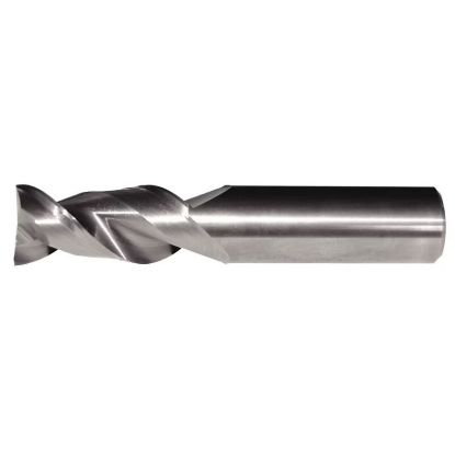 Picture of HANITA/WIDIA 5A0207002A DIA 1/4 SH 0.2500 LOC 0.50 OAL 2.50 End Mill Standard Flute High Helix Carbide Uncoated Single End Corner Radius 0.0150 0.38MM AluSurf