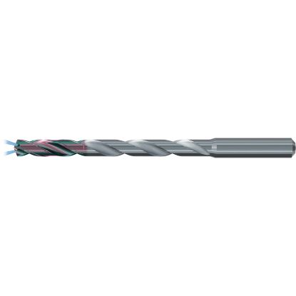 Picture of EMUGE TA223344.0720 Carbide Drill Coolant Thru Carbide 135° 0.283 Diameter 0.315 Shank 2.598 OAL 0.945 Flute 2 Flute TiAlN-TA14