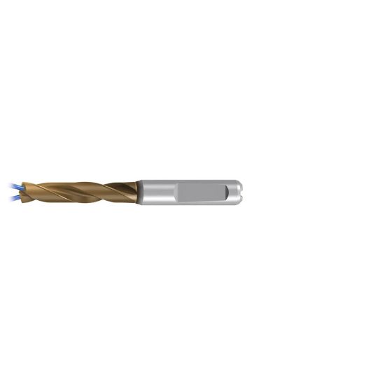 Picture of EMUGE TA504524.0437 Carbide Drill Coolant Thru Carbide 140° 0.171 Diameter 0.236 Shank 3.228 OAL 1.732 Flute 2 Flute AlCrN
