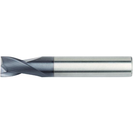 Picture of HANITA/WIDIA I2R0500T100R045 DIA 1/2 SH 0.50 LOC 1.00 OAL 3.00 End Mill Standard Flute High Helix Carbide TiAlN Single End Corner Radius 0.0450 1.14MM WIDIA Series Mills