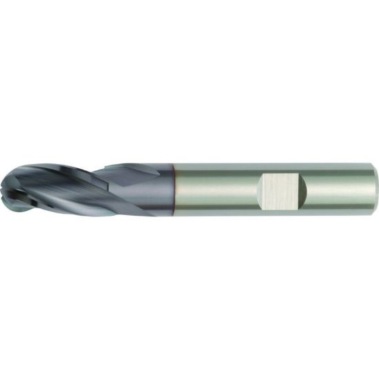 Picture of HANITA/WIDIA DC1906002LW DIA 6MM SH 0.2362 LOC 0.3937 OAL 2.2441 End Mill Standard Flute High Helix Carbide TiAlN Single End Ball Nose WIDIA Series Mills