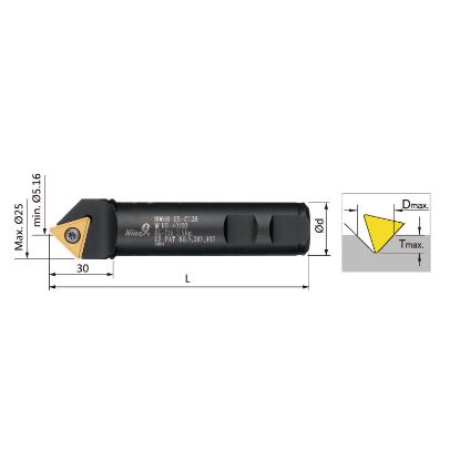 Picture of NINE 99616-1-CT28 Indexable Drill Spot Drill 1.0000 25.40MM Cutter Dia