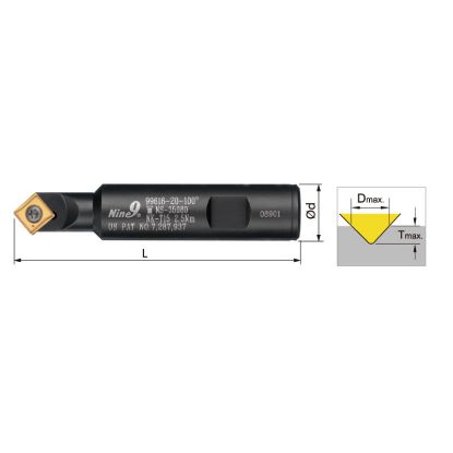 Picture of NINE 99616-3/4-120 Indexable Drill Weldon 0.7500 0.7500 19.05MM - 3/4 Cutter Dia
