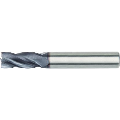 Picture of HANITA/WIDIA I4R0750T150R015 DIA 3/4 SH 0.7500 LOC 1.50 OAL 4.00 End Mill Standard Flute High Helix Carbide TiAlN Single End Corner Radius 0.0150 0.38MM WIDIA Series Mills