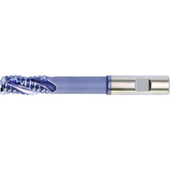 Picture of HANITA/WIDIA TC6ANR13005 DIA 1/2 SH 2.00 LOC 1.2500 OAL 4.00 End Mill Powder Metal TiCN Single End 45.0° Chamfer WIDIA Series Mills