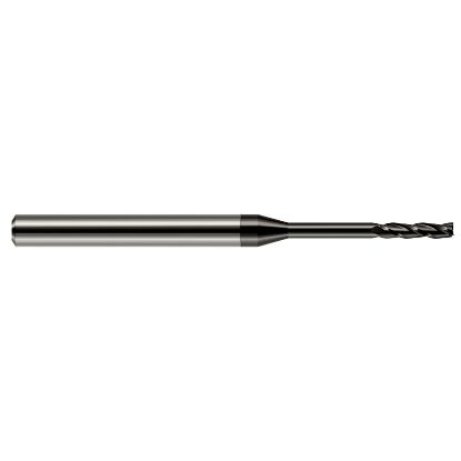 Picture of HARVEY Tool 10010 DIA 0.25MM LOC 0.0500 OAL 2.50 End Mill Standard Flute Standard Helix Carbide Diamond Single End Square Sharp