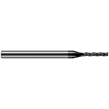 Picture of HARVEY Tool 12710-C4 DIA 0.25MM LOC 0.0500 OAL 2.50 End Mill Standard Flute Standard Helix Carbide Diamond Single End Square Sharp