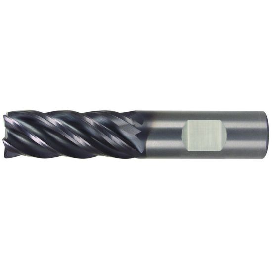 Picture of HANITA/WIDIA TM5V0S13015S DIA 1/2 SH 0.50 LOC 1.2500 OAL 3.00 End Mill Standard Flute High Helix Carbide AlTiN Single End Square Sharp VariMill II