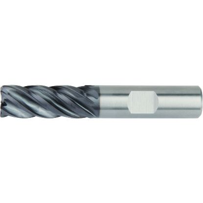 Picture of HANITA/WIDIA 5V0C25008ET DIA 1 SH 1.00 LOC 1.7500 OAL 4.50 End Mill Standard Flute Variable Helix Carbide AlTiN Single End Corner Radius 0.1200 3.05MM VariMill II