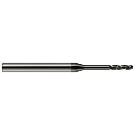 Picture of HARVEY Tool 10316 DIA 1/4 LOC 1.50 OAL 4.00 End Mill Standard Flute Standard Helix Carbide Diamond Single End Ball Nose
