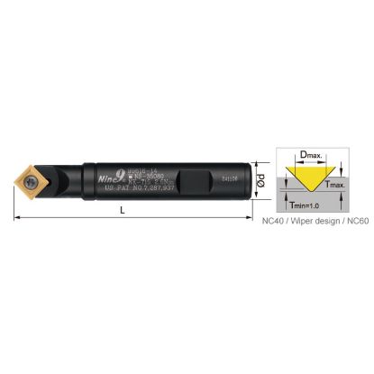Picture of NINE 99616-14-M8 Indexable Drill Thread On Screw M08 0.5510 14.00MM Cutter Dia