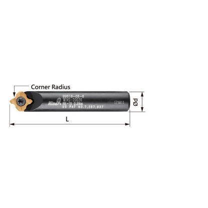 Picture of NINE 99616-06-1/4 Indexable Drill End Mill Cylindrical 0.2500 0.2500 6.35MM - 1/4 - E Cutter Dia