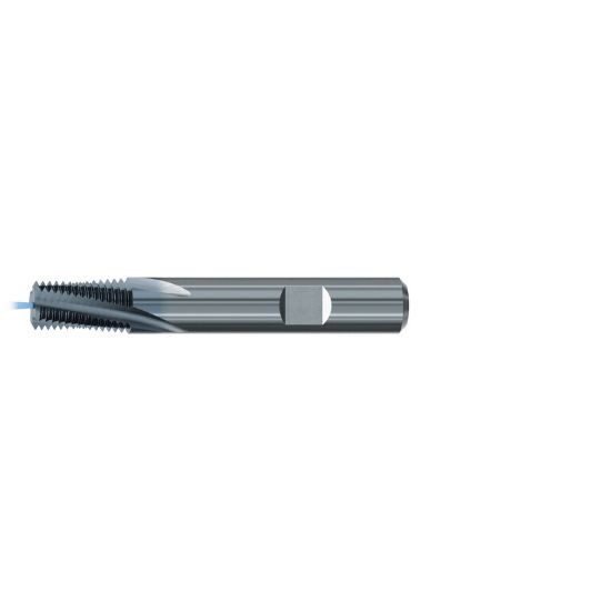 Picture of EMUGE GF175316.5784 Carbide Thread Mill 1/4"-3/8" x 18.00TPI 0.399 Cutter Diameter 0.803 LOC 3.149 OAL 4 Flute Carbide TICN