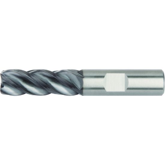 Picture of HANITA/WIDIA 4V0519007EW DIA 3/4 SH 0.7500 LOC 1.50 OAL 4.00 End Mill Standard Flute Variable Helix Carbide AlTiN Single End Corner Radius 0.1200 3.05MM VariMill I