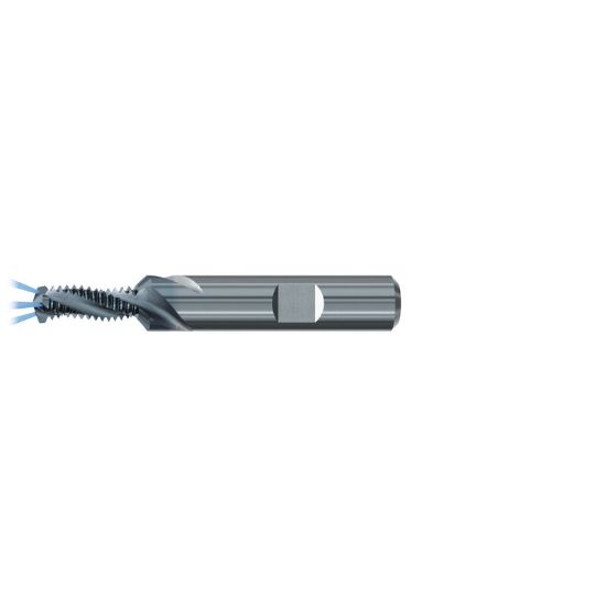 Picture of EMUGE GF432256.0100 Carbide Thread Mill M10 x 1.50MM 0.322 Cutter Diameter 0.771 LOC 3.110 OAL 3 Flute Carbide TICN