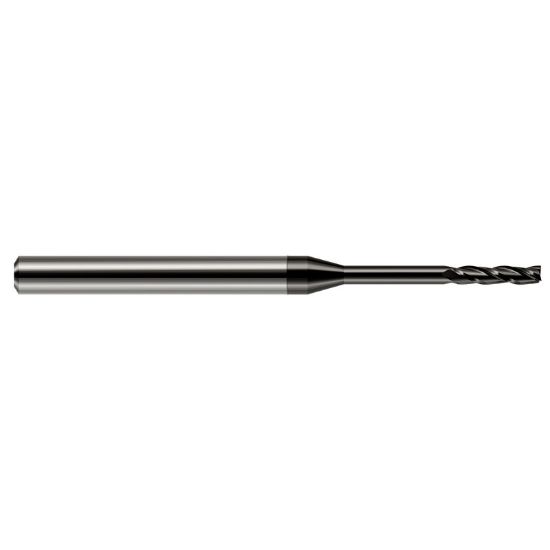 Picture of HARVEY Tool 10015 DIA 0.015 LOC 0.0750 OAL 2.50 End Mill Standard Flute Standard Helix Carbide Diamond Single End Square Sharp