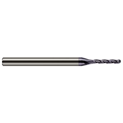 Picture of HARVEY Tool 12632-C3 DIA 1/2 LOC 2.00 OAL 4.00 End Mill Standard Flute Standard Helix Carbide AlTiN Single End Ball Nose