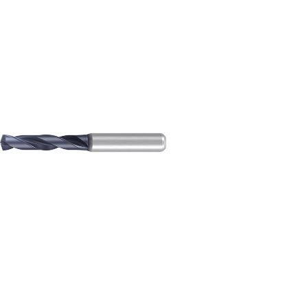 Picture of EMUGE TA103324.1429 Carbide Drill Solid Carbide 140° 0.562 Diameter 0.629 Shank 4.527 OAL 2.559 Flute 2 Flute TiAlN