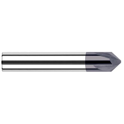 Picture of HARVEY Tool 18538-C3 1/4 DIA x 37.5 DEG Carbide Chamfer , AlTiN Chamfer Mill Carbide AlTiN Single End Cham Mill