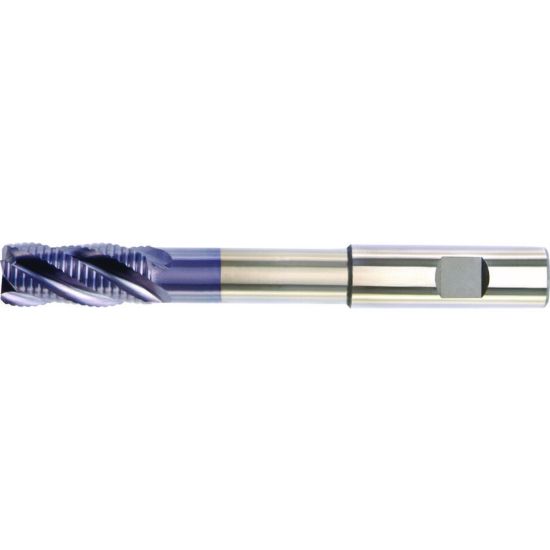 Picture of HANITA/WIDIA TF6TNR32019 DIA 1-1/4 SH 2.00 LOC 2.00 OAL 8.50 End Mill Powder Metal TiAlN Single End 45.0° Chamfer WIDIA Series Mills