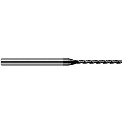 Picture of HARVEY Tool 35010-C4 .156 DIA Carbide 12x Long Flute EM, DIAMOND End Mill Standard Flute Standard Helix Carbide Diamond Single End Square Sharp