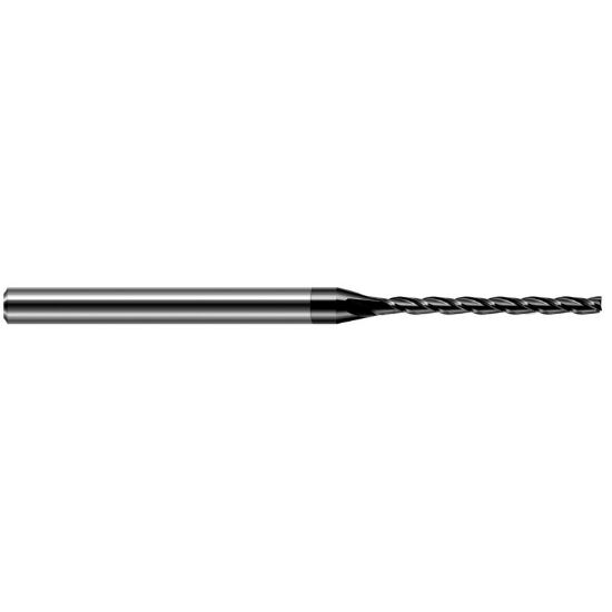 Picture of HARVEY Tool 35010-C4 .156 DIA Carbide 12x Long Flute EM, DIAMOND End Mill Standard Flute Standard Helix Carbide Diamond Single End Square Sharp