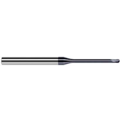 Picture of HARVEY Tool 33912-C6 .187 DIA BALL HARD Mill, 12x RCH, 2 FL End Mill Standard Flute Standard Helix Carbide AlTiN Single End Ball Nose