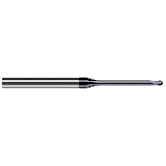 Picture of HARVEY Tool 33912-C6 .187 DIA BALL HARD Mill, 12x RCH, 2 FL End Mill Standard Flute Standard Helix Carbide AlTiN Single End Ball Nose