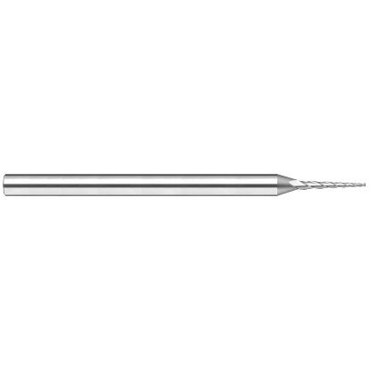 Picture of HARVEY Tool 20960 .060 D x 3.0 DEG Carbide TaperED EM End Mill Taper Flute Carbide Uncoated Single End Square Sharp