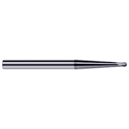 Picture of HARVEY Tool 37393-C6 .093 BALL x 3 DEG x .625 RCH 2 FL Nano End Mill Taper Flute Carbide AlTiN Single End Square Sharp