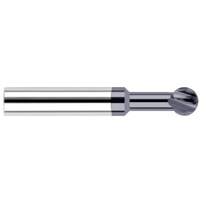 Picture of HARVEY Tool 3973M-C3 .118 D x 270 XL RCH UNDERCUT EM, AlTiN End Mill Standard Flute Standard Helix Carbide AlTiN Single End Ball Nose 270°