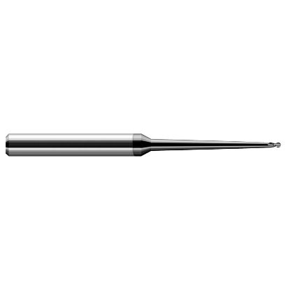 Picture of HARVEY Tool 18916-C4 .250 BALL x 2.0 RCH CLEAR 2FL DIAMOND End Mill Standard Flute Standard Helix Carbide AlTiN Single End Ball Nose