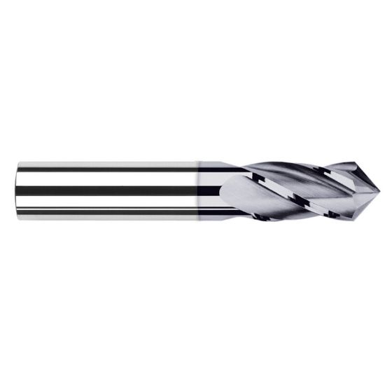 Picture of HARVEY Tool 27424-C3 3/8 D x 100 Carbide Drill /Mill, 4 FL AlTiNDrill /Mill Carbide AlTiN Single End Drill Point