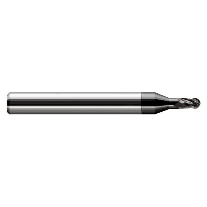 Picture of HARVEY Tool 47931-C4 .031 BALL Carbide STB FL 3x RCH EM, DIAMND End Mill Standard Flute Standard Helix Carbide Diamond Single End Ball Nose