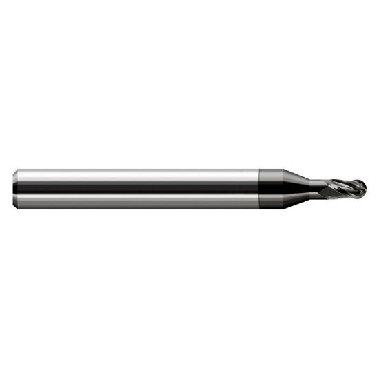 Picture of HARVEY Tool 47931-C4 .031 BALL Carbide STB FL 3x RCH EM, DIAMND End Mill Standard Flute Standard Helix Carbide Diamond Single End Ball Nose