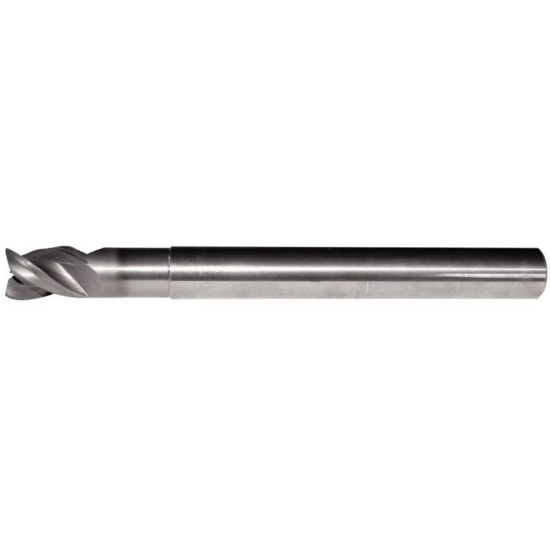 Picture of HANITA/WIDIA 5AN307042A DIA 1/4 SH 0.2500 LOC 0.3125 OAL 3.00 End Mill Standard Flute High Helix Carbide Uncoated Single End Corner Radius 0.0150 0.38MM AluSurf