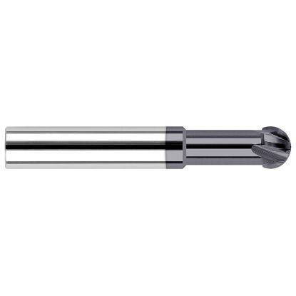 Picture of HARVEY Tool 2286M-C3 .236 D x 220 LR UNDERCUT EM, AlTiN End Mill Standard Flute Standard Helix Carbide AlTiN Single End Ball Nose 220°
